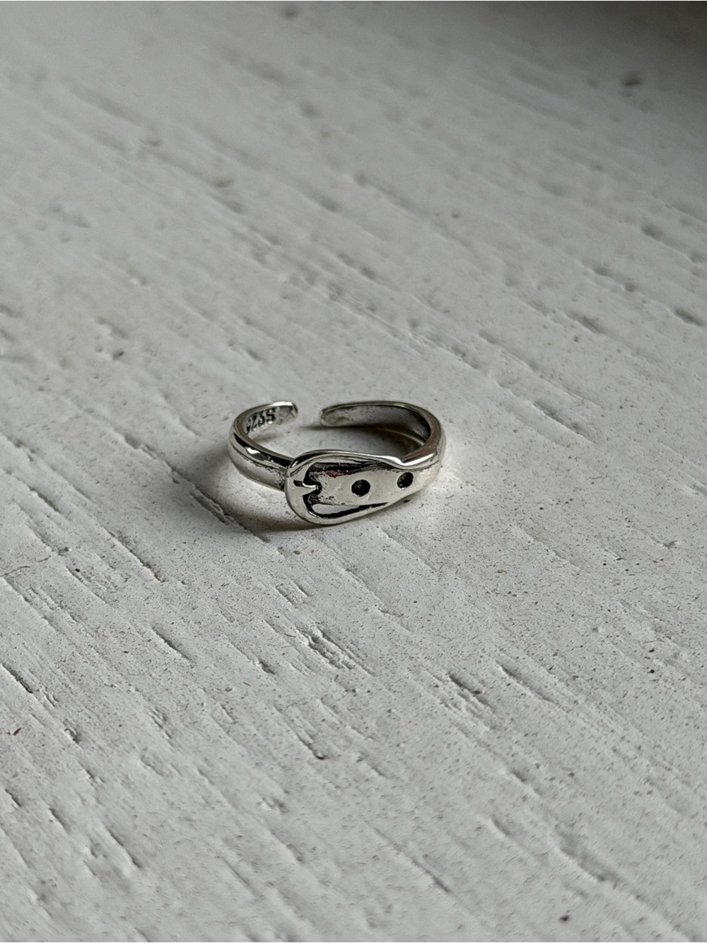 Silver Adjustable Buckle Ring - Silver